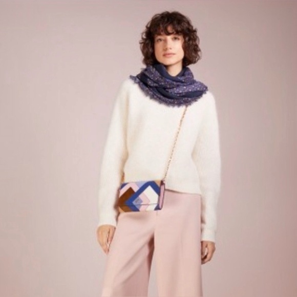 NWOT Tory Burch Multicolor Robinson Pieced Chain Wallet - Picture 9 of 11